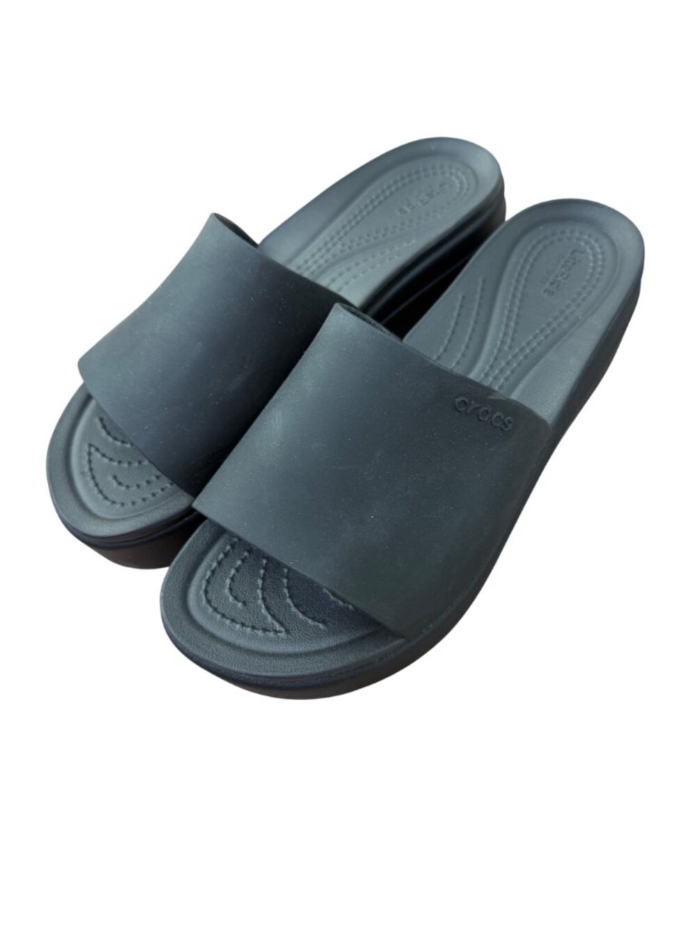 Crocs Womens LiteRide Platform Slides Black W8 Comfort Sandals - Picture 14 of 15